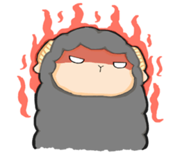 A lamb who like cotton candyII sticker #12294199