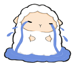 A lamb who like cotton candyII sticker #12294200