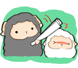 A lamb who like cotton candyII sticker #12294202