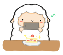 A lamb who like cotton candyII sticker #12294204