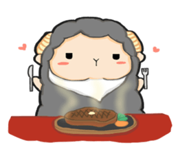 A lamb who like cotton candyII sticker #12294205