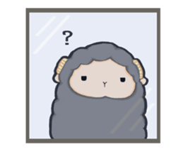 A lamb who like cotton candyII sticker #12294207