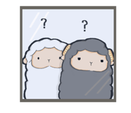 A lamb who like cotton candyII sticker #12294208