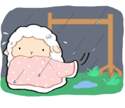 A lamb who like cotton candyII sticker #12294211