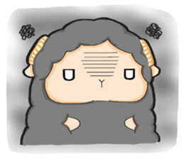 A lamb who like cotton candyII sticker #12294214