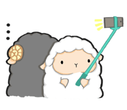 A lamb who like cotton candyII sticker #12294216