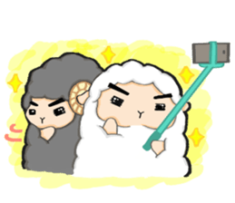 A lamb who like cotton candyII sticker #12294217