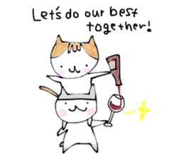 The cat which loves wine 2 sticker #12294672