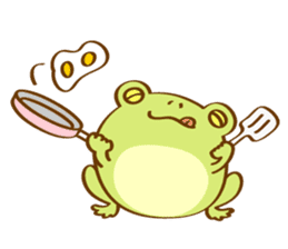 Very Cute Round Frog sticker #12295385