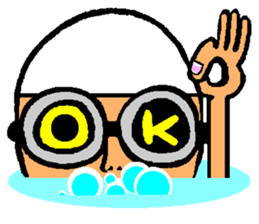 Swimming ordinary matter frequently sticker #12295984