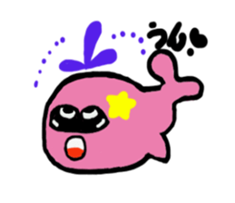 Sticker of the pink whale sticker #12296506