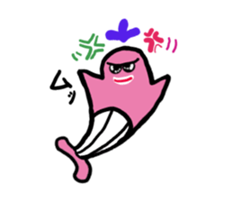 Sticker of the pink whale sticker #12296523