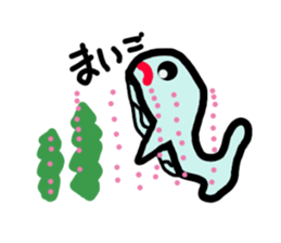 Sticker of the pink whale sticker #12296531