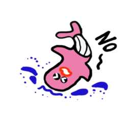 Sticker of the pink whale sticker #12296540