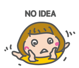 funny and cute girl sticker #12296662