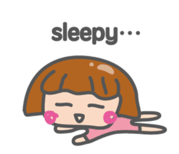 funny and cute girl sticker #12296663