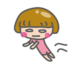 funny and cute girl sticker #12296664
