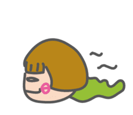 funny and cute girl sticker #12296665