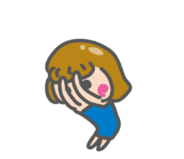 funny and cute girl sticker #12296668