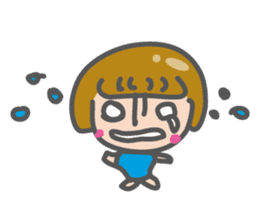 funny and cute girl sticker #12296669