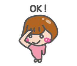 funny and cute girl sticker #12296672