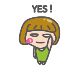 funny and cute girl sticker #12296673