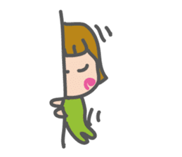 funny and cute girl sticker #12296674
