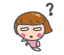 funny and cute girl sticker #12296675