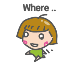funny and cute girl sticker #12296676