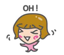 funny and cute girl sticker #12296677