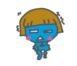 funny and cute girl sticker #12296681