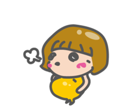 funny and cute girl sticker #12296682