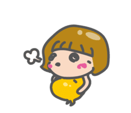 funny and cute girl sticker #12296682