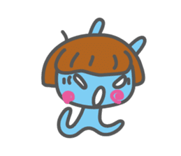 funny and cute girl sticker #12296683