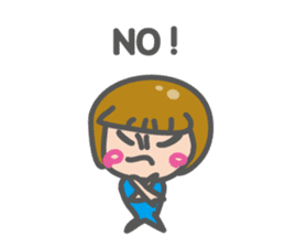funny and cute girl sticker #12296687