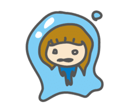 funny and cute girl sticker #12296688