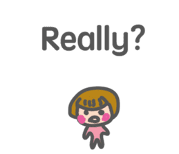funny and cute girl sticker #12296689