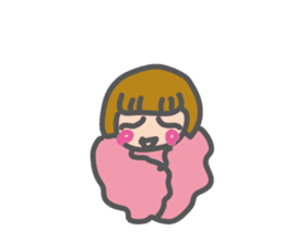 funny and cute girl sticker #12296692