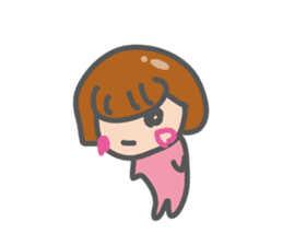 funny and cute girl sticker #12296693