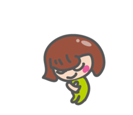 funny and cute girl sticker #12296694