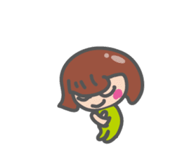 funny and cute girl sticker #12296694