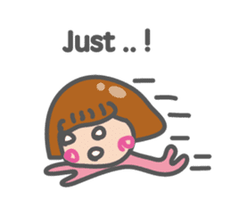 funny and cute girl sticker #12296695