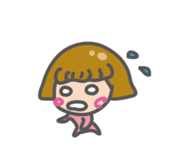 funny and cute girl sticker #12296696