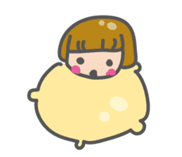 funny and cute girl sticker #12296697