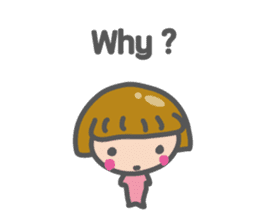 funny and cute girl sticker #12296698