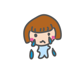 funny and cute girl sticker #12296699