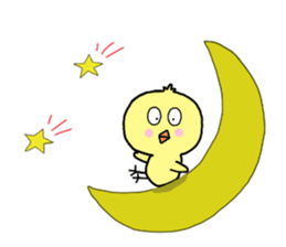 Family of a lovely chick sticker #12298015