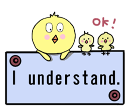 Family of a lovely chick sticker #12298017