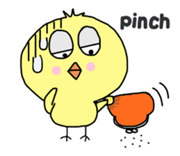 Family of a lovely chick sticker #12298026