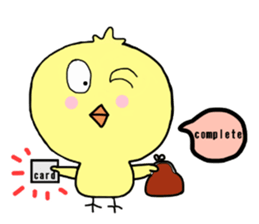 Family of a lovely chick sticker #12298027